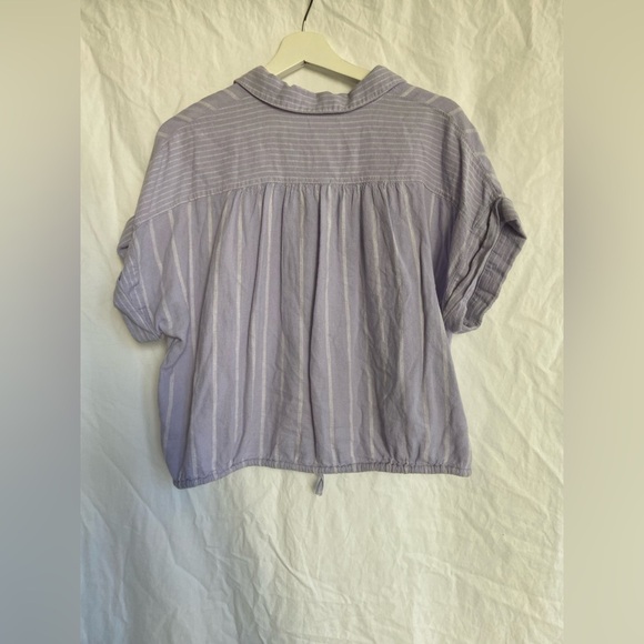 Madewell Linen-Blend Button-Up Drawstring Shirt in
Stripe-Play Size Medium - Picture 11 of 14